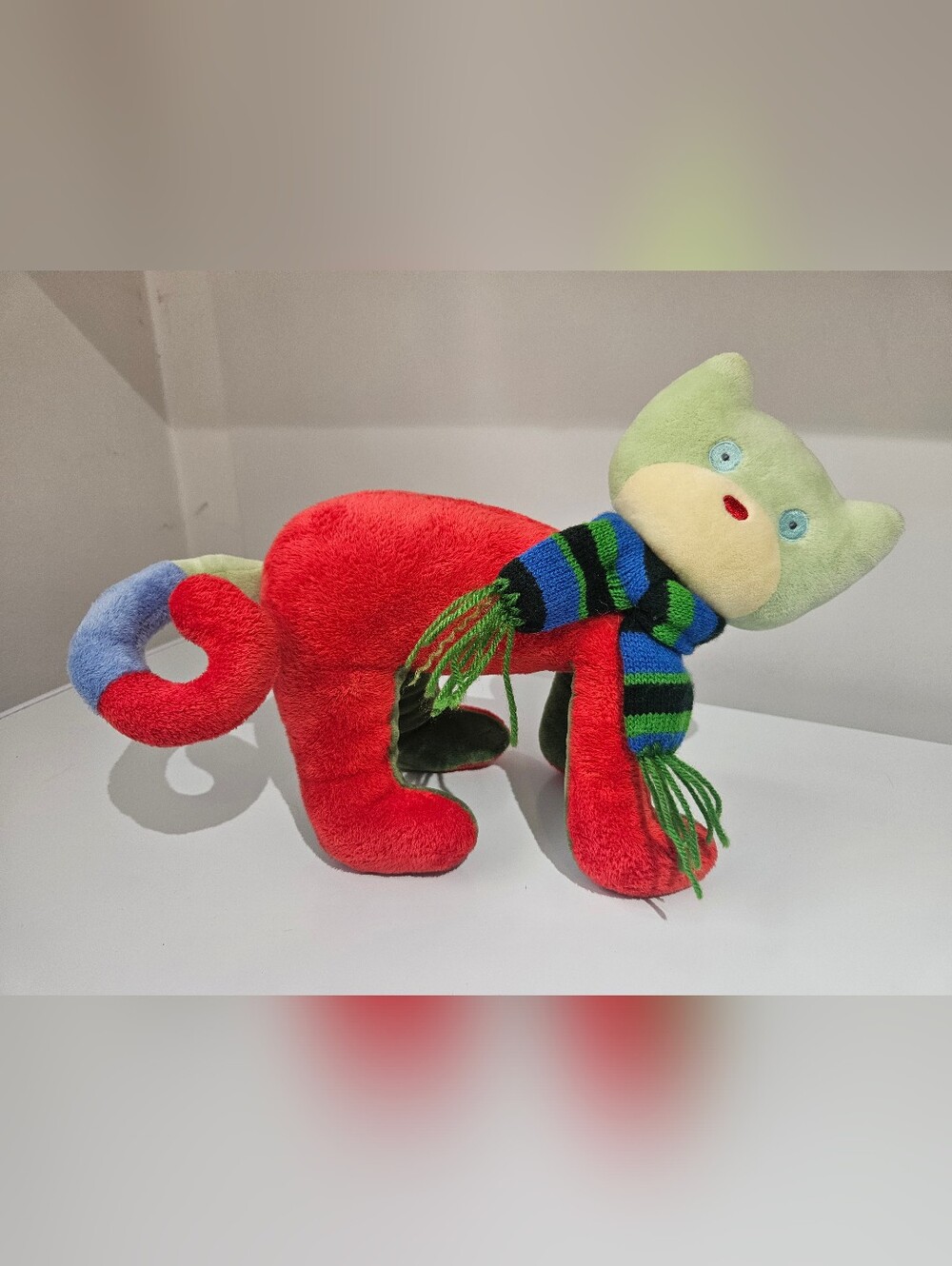 Russ Berrie Wags to Whiskers Color Block Kitty Cat